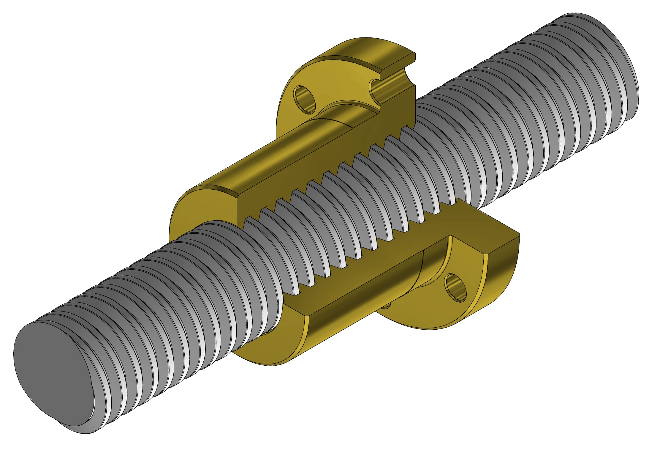 Funktionsweise Trapezgewindetrieb