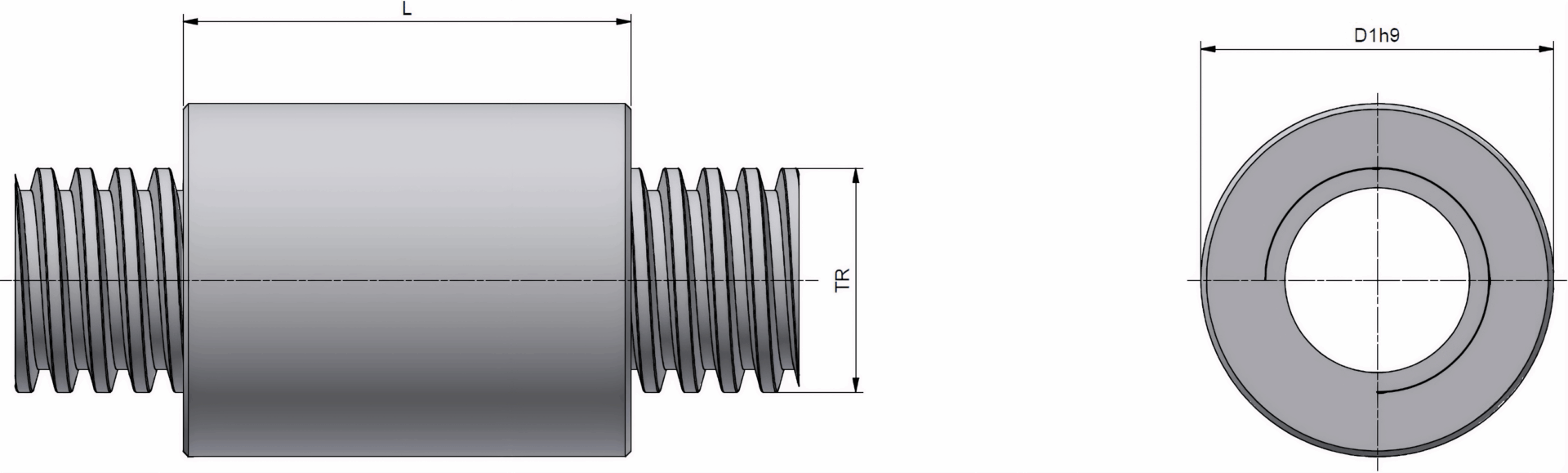 Trapez-Einfachmutter